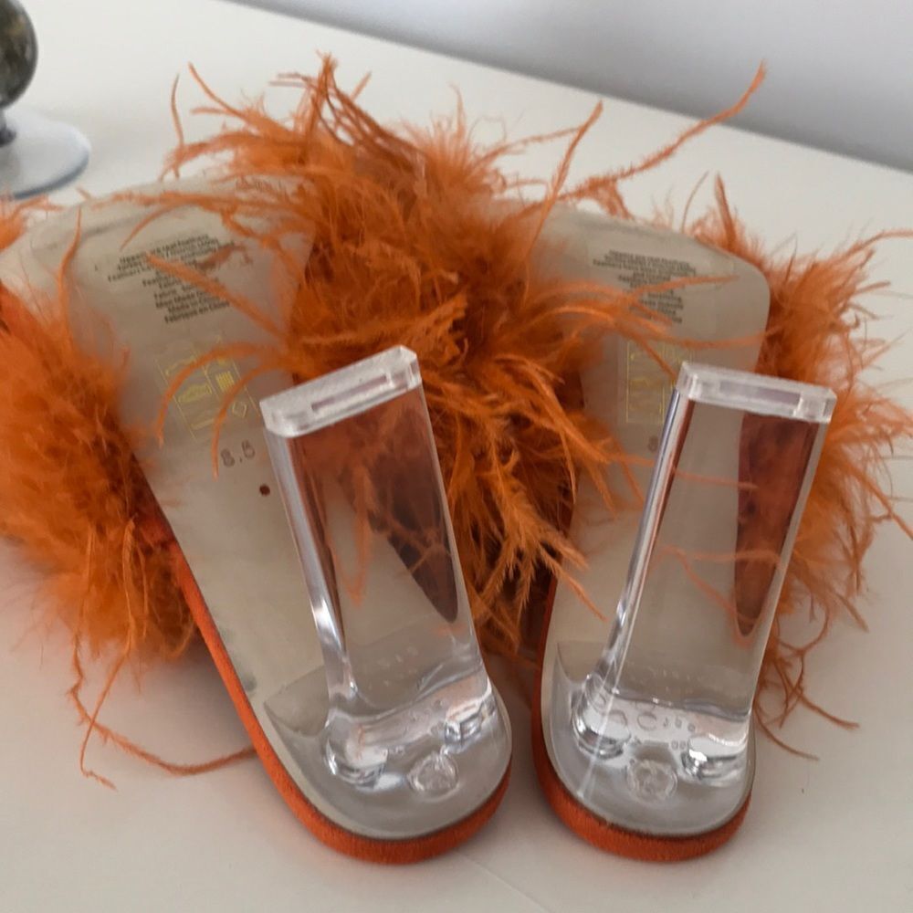 Jeffrey Campbell Daisy Feather  Boa Heels size 10 - Picture 11 of 16